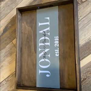 Customized wood tray